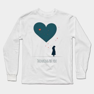 [AI Art] Thinking of you, Minimal Art Style Long Sleeve T-Shirt